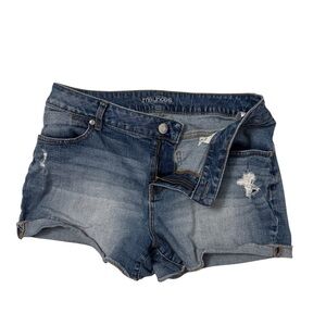 Maurices Distressed Blue Jean Shorts